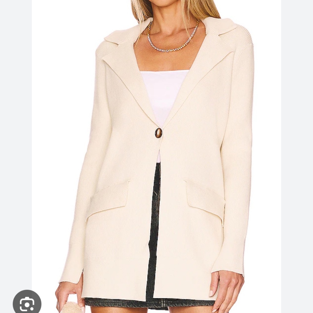 Free People Sarah Sweater Blazer (Ivory)